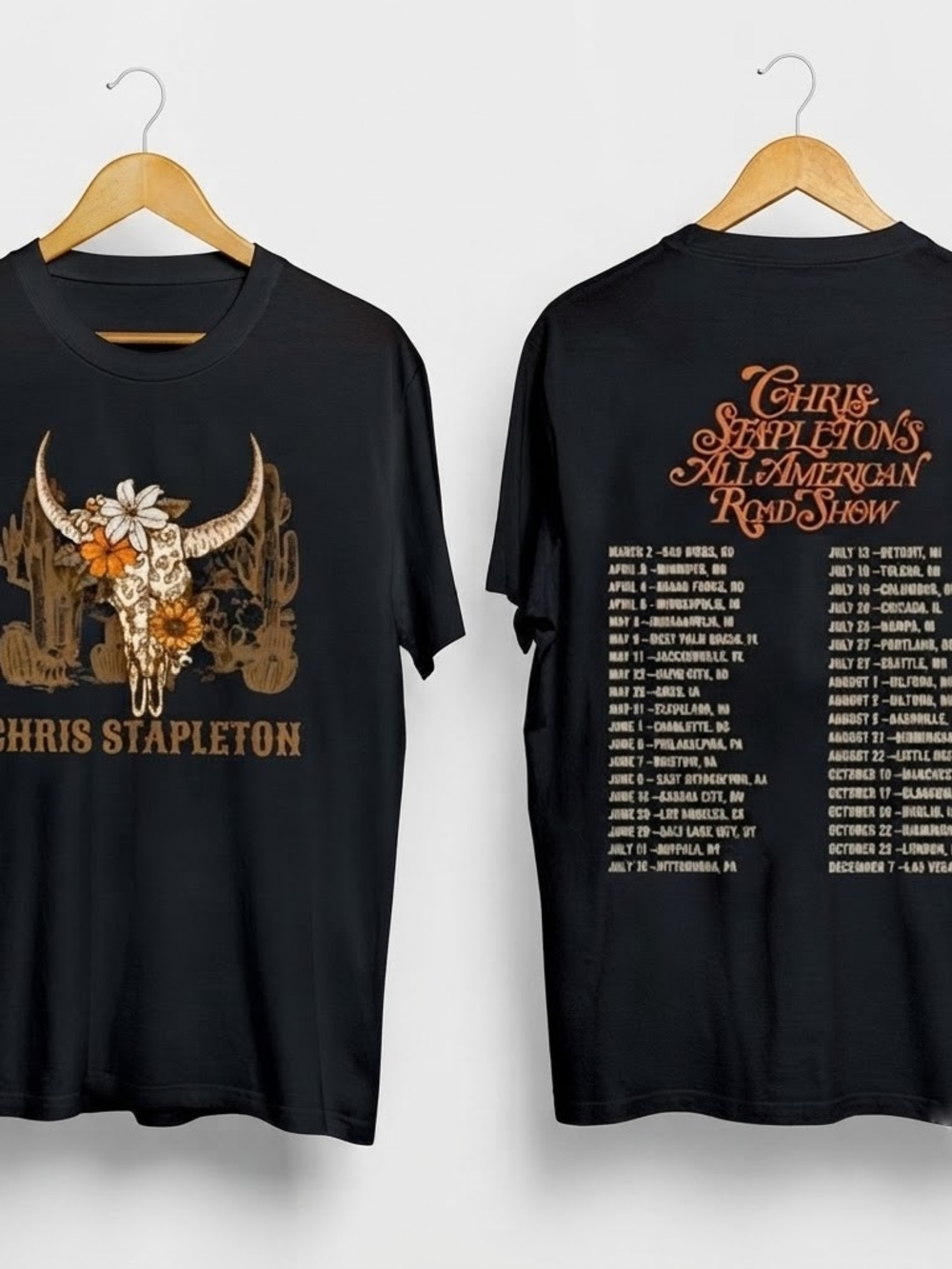 Gildan Black Graphic Tee with Measurement Guide